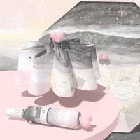 Portable Automatic Folding Umbrella Home Creative Pink Nose Umbrella Cute Cartoon UV Protection Automatic Rain and Sun Umbrella 1