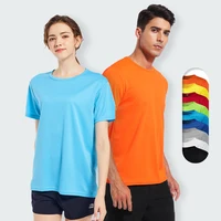 Hommes femmes séchage rapide à manches courtes Sport T-Shirt maillots de gymnastique Fitness chemise formateur course T-Shirt adolescent vêtements de Sport respirants 2