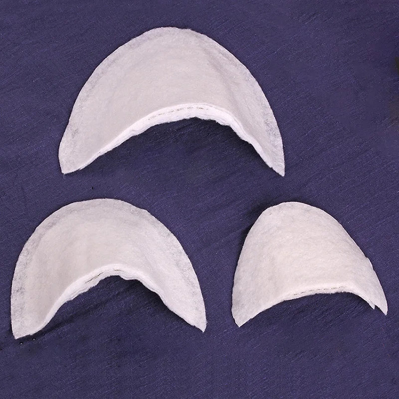 White 8x13.5x1cm HEALLILY 20 Pair Shoulder Pads Sponge Sewing Shoulder Pad Shoulder Push up Pads for Women Men 