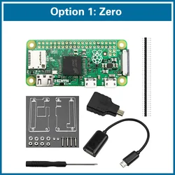 Raspberry Pi Zero Series Enhanced Starter Kit with Camera, Case, Heat Sink, Power Adapter, and HDMI Adapter (Zero)