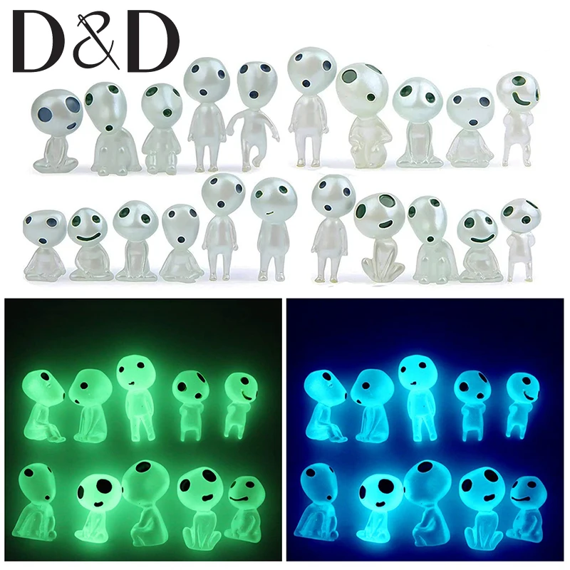 10Pcs Mini Luminous Briquettes Elfs Dust Sprite Micro Ornaments Small Coal  B:WG