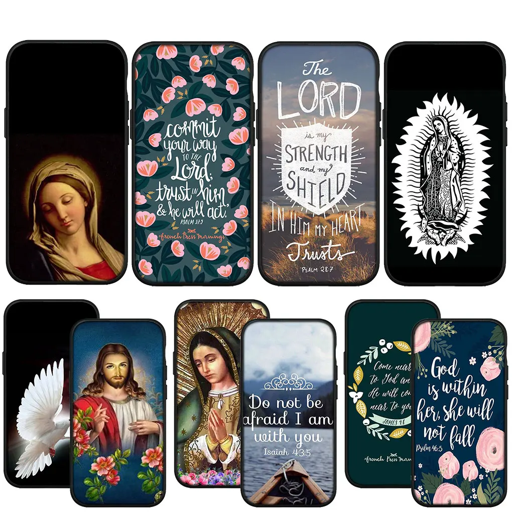 Versetto Della Bibbia Gesù Cristo Virgen De Guadalupe Per Iphone 15 14 13 12 Mini 11 Pro X Xr Xs Max 7 8 Plus + 15 + 14 + Custodia Per Telefono