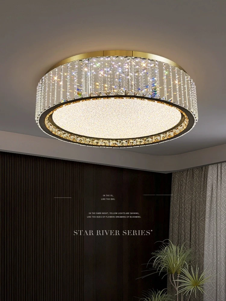 

Light Luxury Crystal Villa Master Bedroom Ceiling Light Modern Simple 2024 Living Room Dining Room Study Light