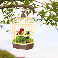 Parrot Cage  Activated  Movements Decor Singing Chirp Parakeet  Swing Toy Singing Bird for Home Desktop baby Children 2