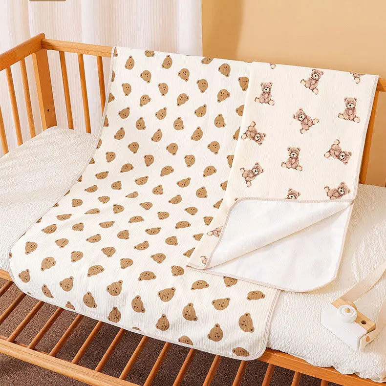 Cotton Baby Diaper Pad Washable Newborn Diaper Changing Mat 50*70cm Waterproof Kids Changing Pad Cover Baby Bedding Item