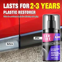 Crème Restauratrice de Pneus Noire KJM 100G - Prévient les fissures, redonne de la brillance avec protection UV pour les pneus de voiture, de vélo, de moto et le plastique 6