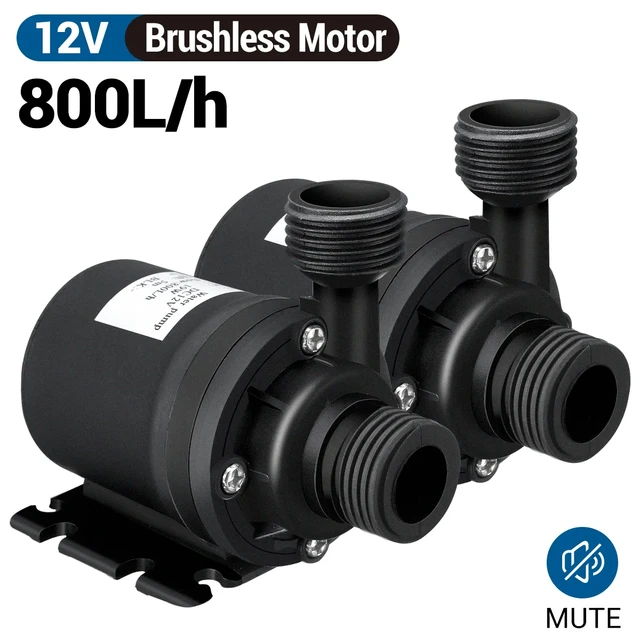 Pompe de circulation d'eau chaude submersible, moteur solaire sans balais 800L/H 12V DC 5M 1