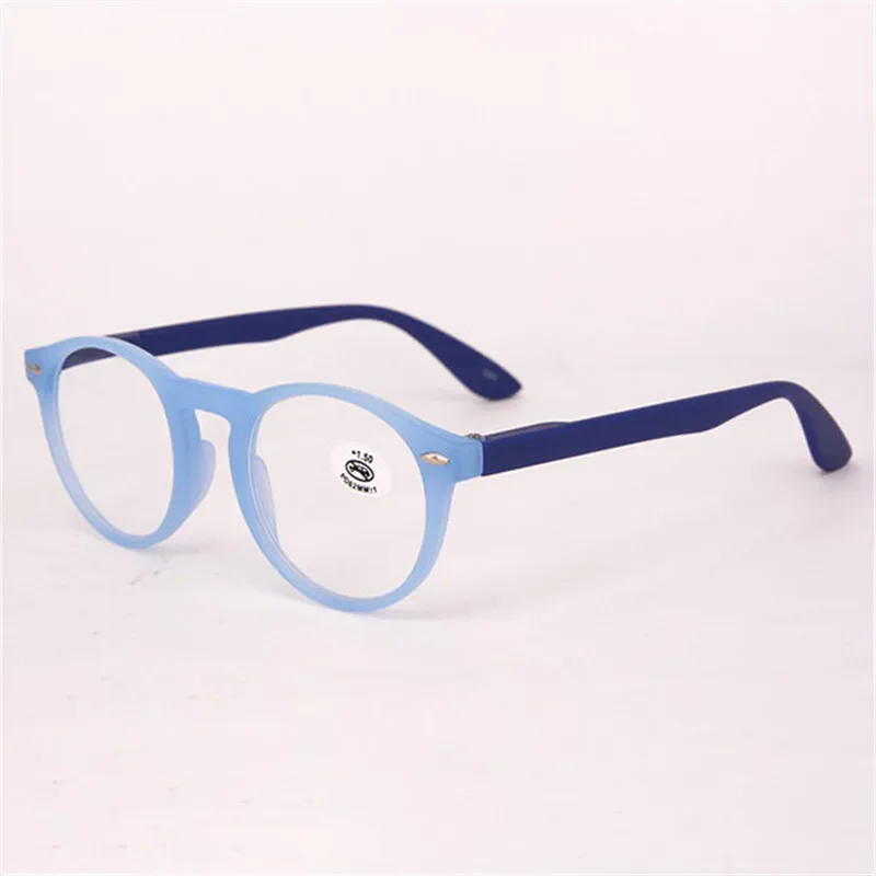 

Vintage Ultralight Reading Glasses Men Women Round Glasses Frames for Read Female Black Blue Eyeglasses Glasses Frame +100 150