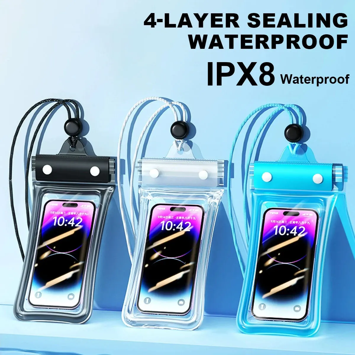 Floating Waterproof Phone Case - Clear Underwater Swim Bag with Full-View Protection