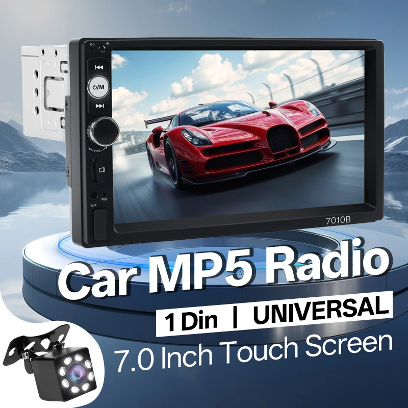 7 inch Car Radio Stereo 1 din Autoradio MP5 Player Touch Screen FM Stereo Receiv
