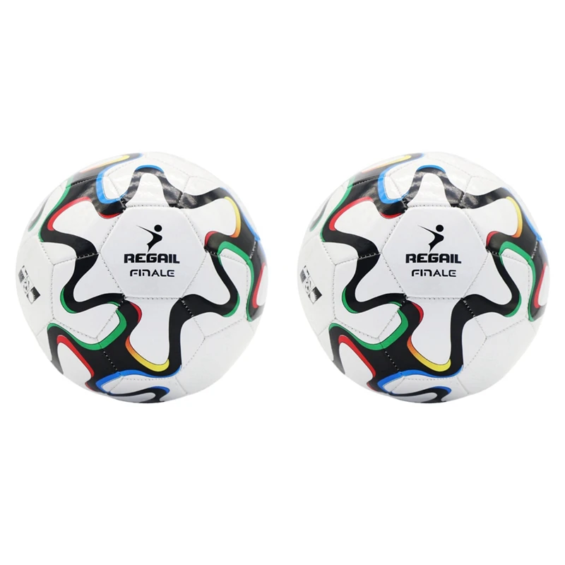 

NEW-2X REGAIL Professional Size 5 Soccer Ball Thickened Team Match Balls Machine-Stitched Football Practice Training Balls