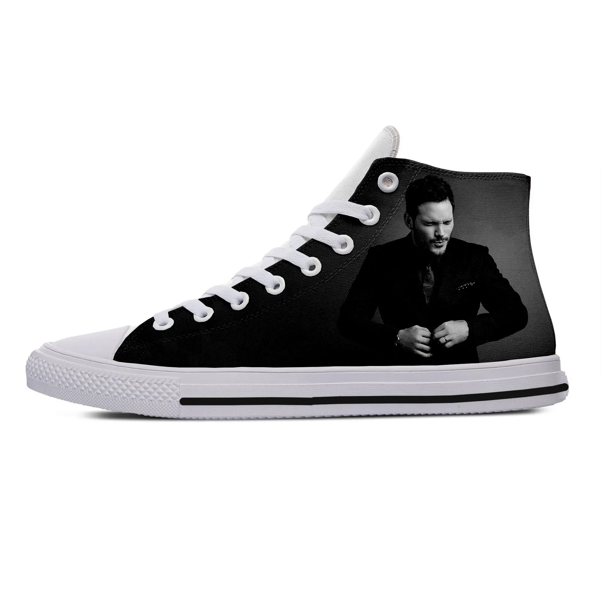 Hot Summer Fashion Cool Chris Pratt High Sneakers Men Women High Quality 3D Handiness Casual Shoes High Top Classic Board Shoes