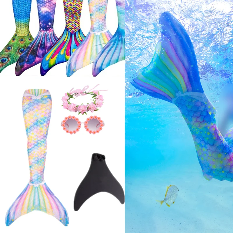 Mädchen Meerjungfrau Monoflosse - Schwimmender Schwanz Für Kinder