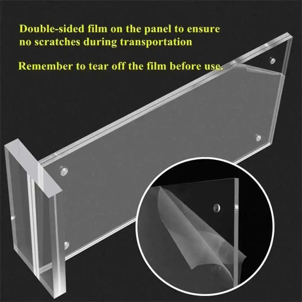 100*150mm Double Sided Clear Acrylic Menu Paper Holder Stand Plastic Table Sign Card Holder Desktop Message Poster Display Stand
