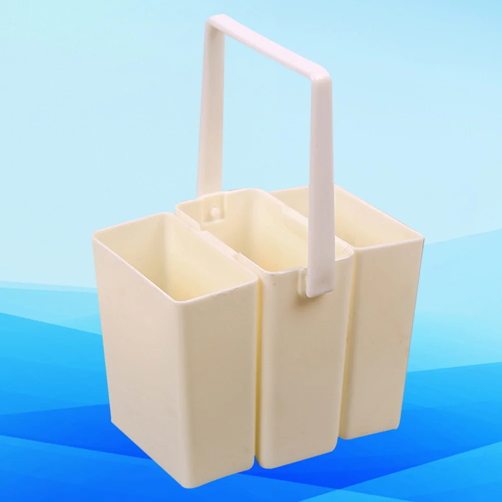 

Brush Wash Bucket Pot: Oil Brush Washing Bucket Brush Washer with Handle Portable 3 Sloted Brush Wash Container for Artist