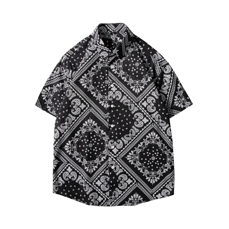 Summer High Quality Cotton Mens Hawaiian Shirt Printed Short Sleeve Big Size Hawaii Men Beach Floral Shirts Multiple 1037 6