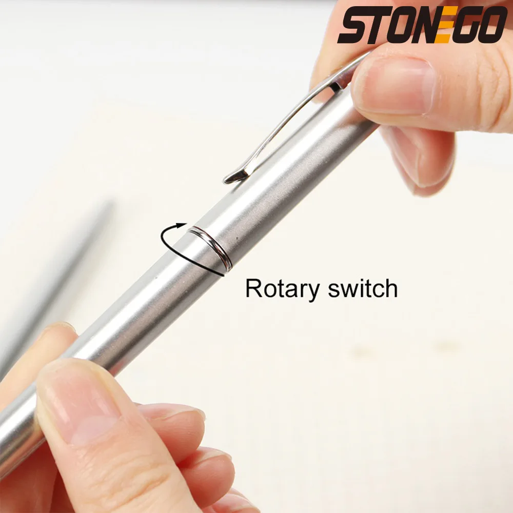 Invisible ink pen STONEGO Invisible Ink Pen Novelty Plastic Material Ballpoint Pens With Uv Light Magic Secret Ballpoint