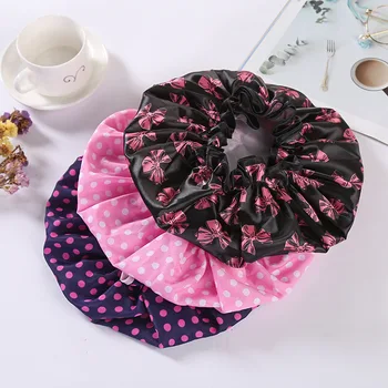 Home Waterproof Bath Hat Bathroom Shower Hair Cover Women Supplies Shower Cap Adult Shower Bath Bathing Cap Bathroom Accessories 1
