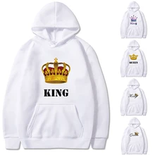 

New Fashion King Print Men Women Sweatshirt Hoodies 2022 Autumn Casual with Pocket Long Sleeve Clothing Pullover Tops Sweatshirt