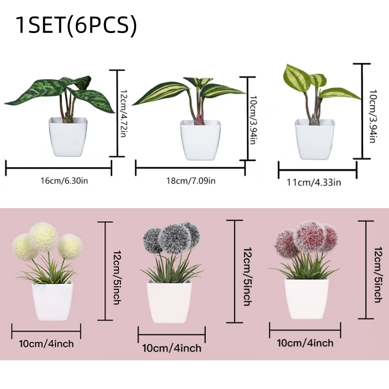 1 Set Simulation Mini Potted Plant