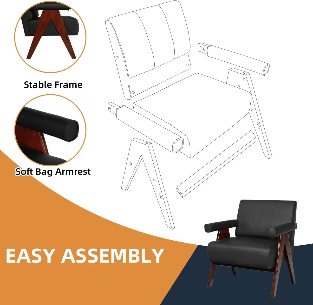 Chairs with cable-back design