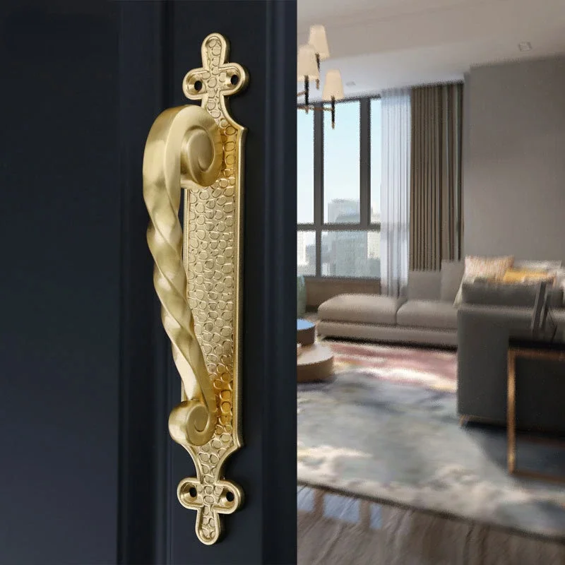 1pcs European Style Retro Brass Door Handles Living Room Bedroom Bronze Door Handles for Interior Doors Handles for Furniture