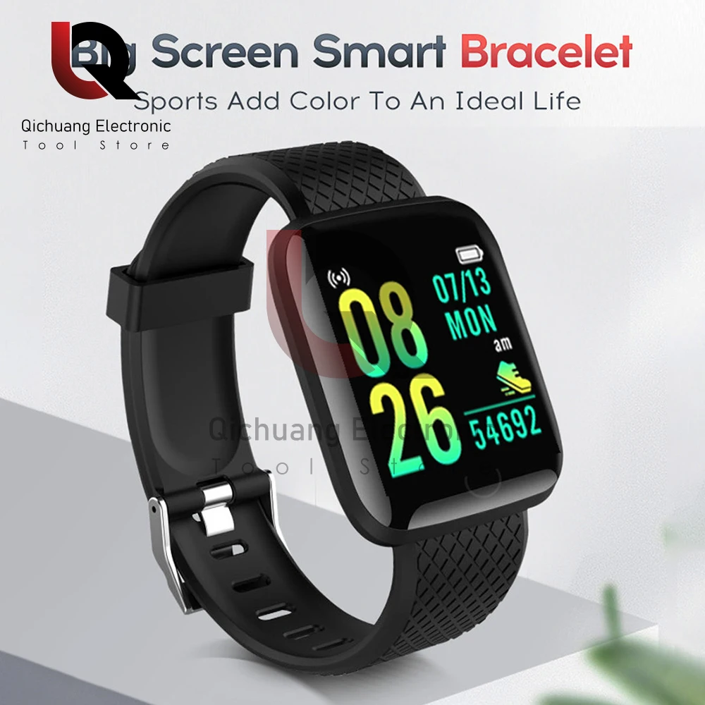 Smart Watch 116 plus Waterproof Step Counting Multi Sport Mode Message Reminder Heart Rate Blood Pressure