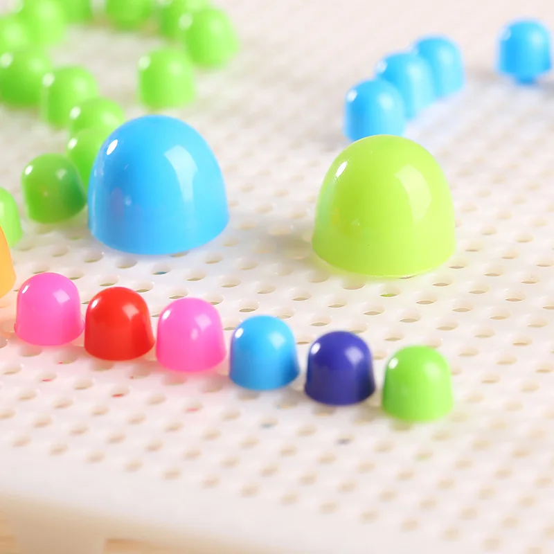 296PCS Mushroom Nail DIY Handmade Toys Children's Montessori Educational Toys Intelligent 3D Puzzle Game Jigsaw Board Gifts 4