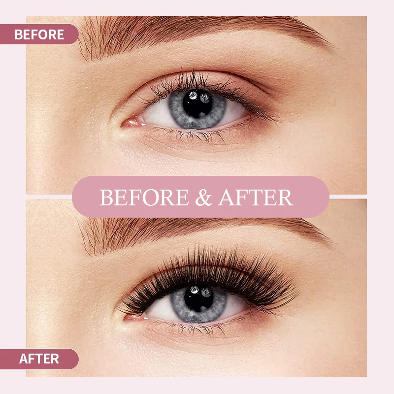 FAIRYTIS Self Adhesive Eyelashes 96 PCS Pre-Glued Cluster Lashes No Glue No Remover 10-16mm C Curl 1 Step DIY