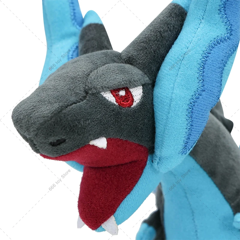 Blue Pokemon Plush Mega Charizard X Stuffed Animal Toy for Kids