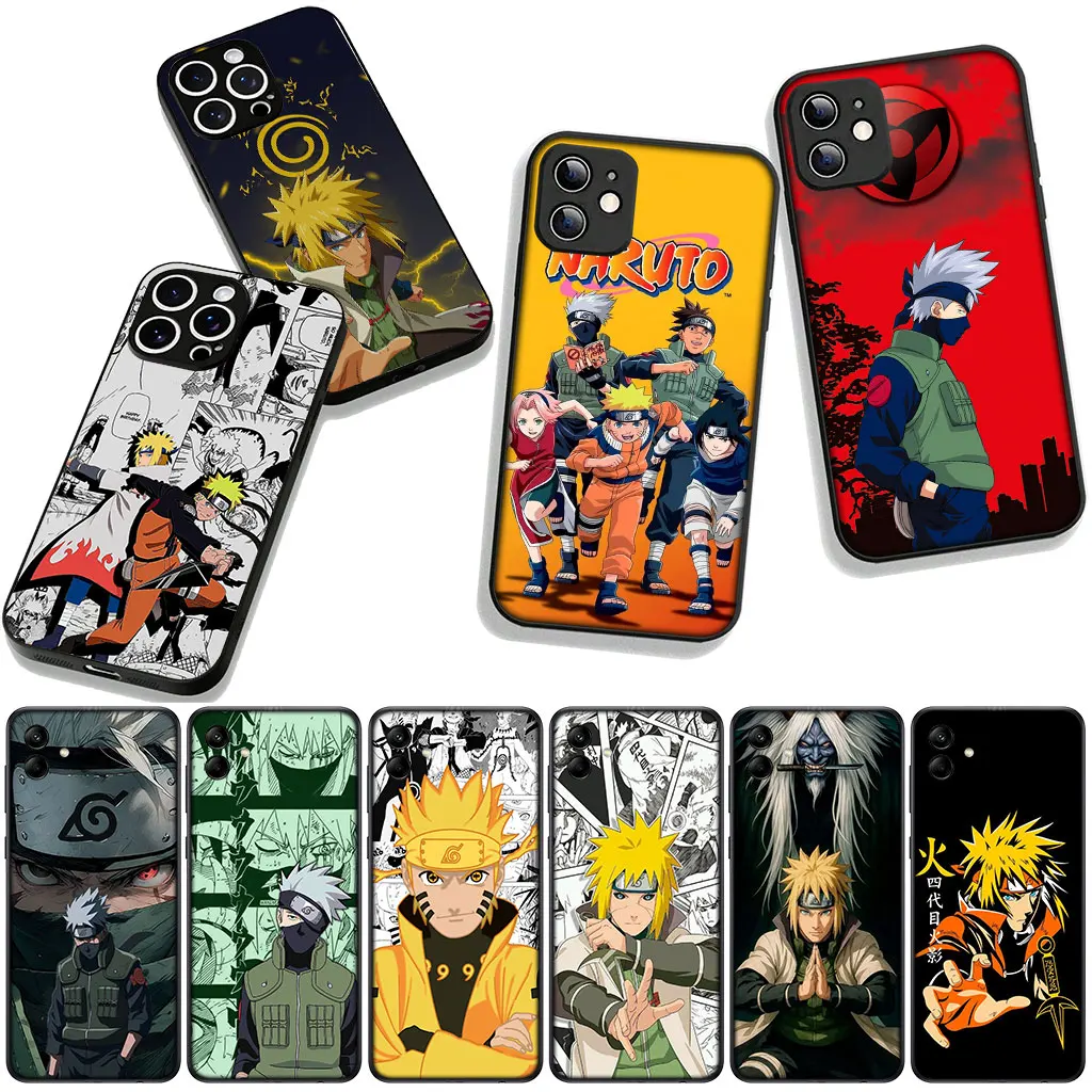 Naruto Themed Phone Case Featuring Namikaze Minato and Kakashi