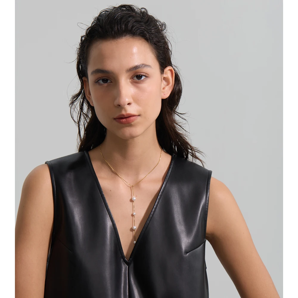Yhpup Stainless Steel Drop Necklace