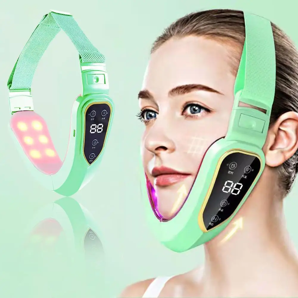 

Facial Lifting Device LED Photon Therapy Facial Slimming Cheek V-shaped Double Face Tool Vibration Chin Care Lift Massager Z8N6