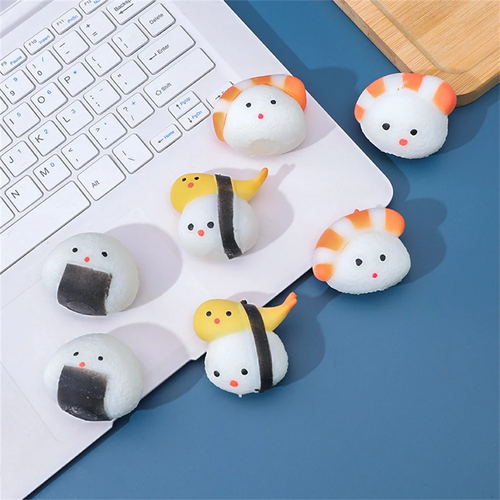 Sushi Food Antistress Ball Toy Soft Cute Creative Dessert Squeeze Toys Intellectual Developmen Stress Relief Squishy Sticky Toys