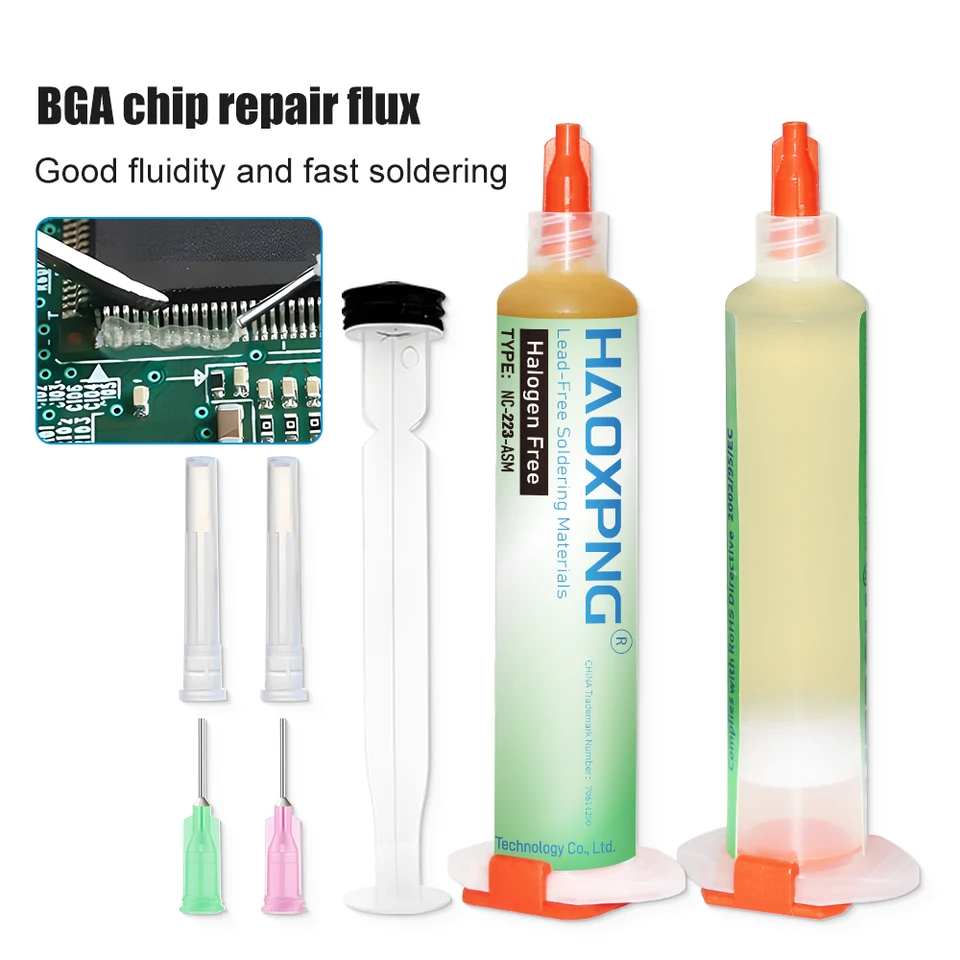 NC-559-ASM, NC-223-ASM, Flux, Flux Paste, High Quality, No Cleaning Required, Suitable For SMD BGA Soldering Placement_voghion.com