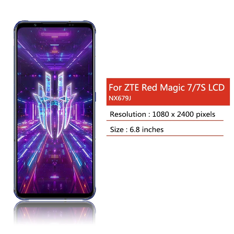 6.8“New For ZTE nubia Red Magic 7 7S NX679J LCD Displayew Screen+Touch  Panel Digitizer For RedMagic 7 7S LCD Fingerprint - AliExpress 509 携帯電話タッチLCDディスプレイ ZTE Nubia Red Magic 7 Pro nx709jAMOLED LCD スペアパーツ