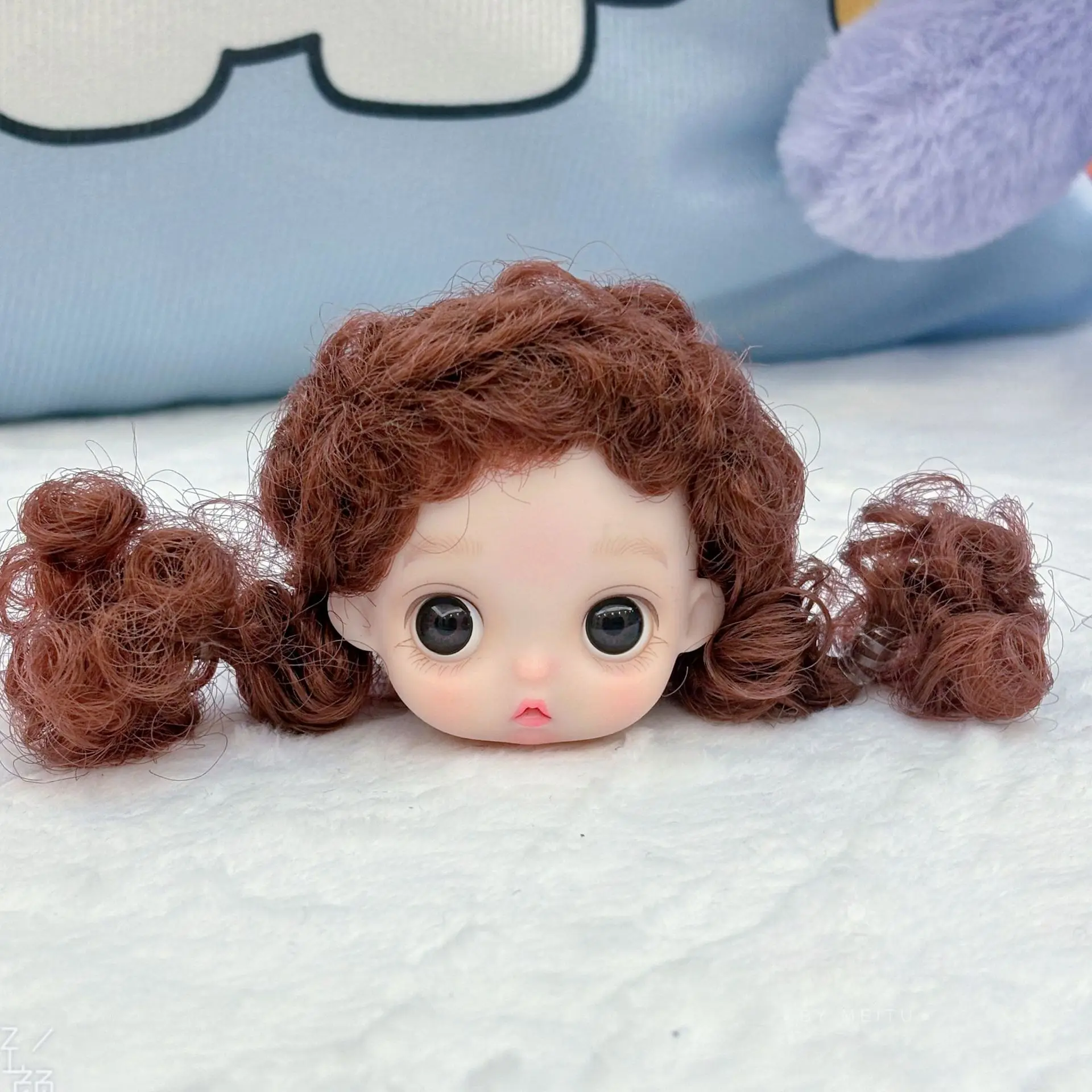 New 16cm Cute Doll's Head 1/8 Bjd Multi Joints Movable Body Accessories 3D Eyes Baby Princess Head 4