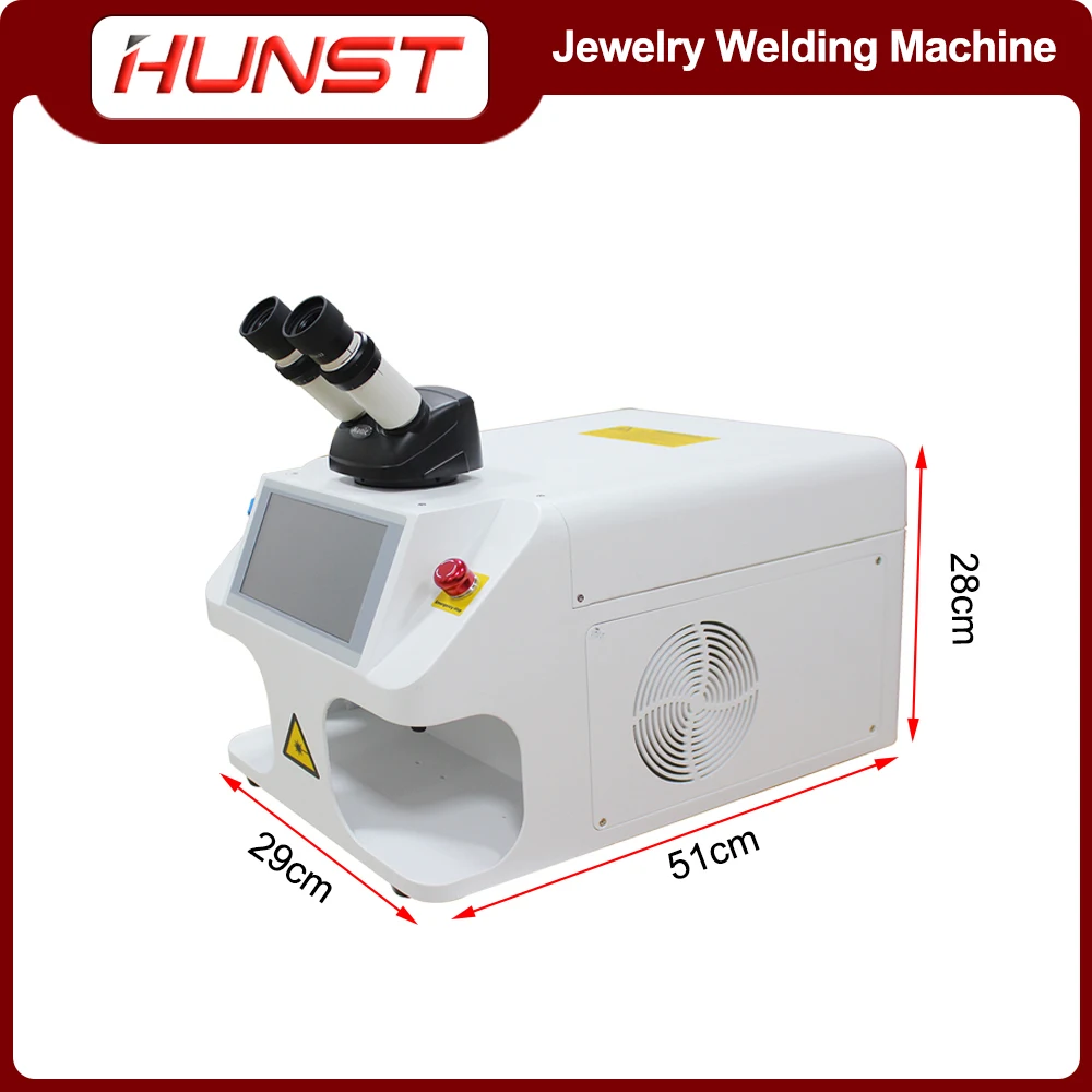 Hunst Jewelry Laser Welding Machine 80W Soldering Mini Portable Fiber Laser Welder for Gold Silver Titanium Rings Necklace Metal