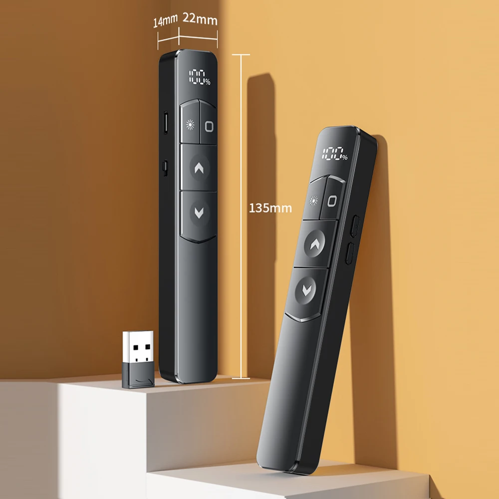 S10 2.4G Wireless Laser Presentation Pointer for PowerPoint PPT Compatible MAC/Windows/Linux for Mac Laptop Support Page Turning