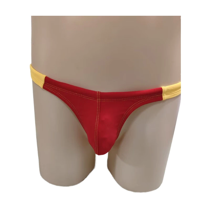 BOYTHOR Men's Swimming Trunks Thong Swimming Trunks Match Color Narrow Edge Sexy Fashion Swimming Beach Pool Swimming Trunks 3
