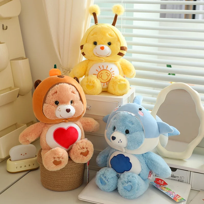Care Bears Cross Dressing Series Plush Teddy Bear Cos Animal Stuffed Doll Lovely Toys Hobbies Kawaii Room Decor Kid's Xmas Gifts