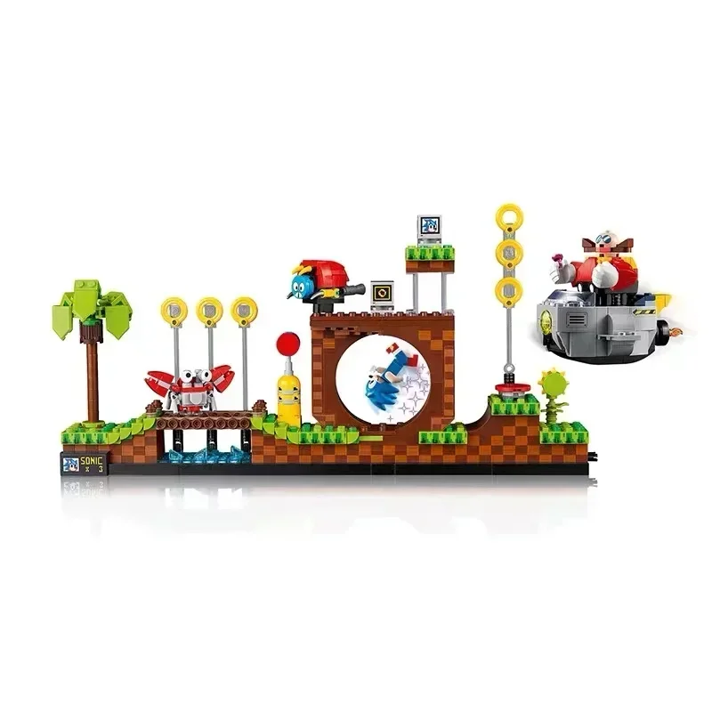 Compatible 21331 Pop Game Green Hill Zone Model Building Set Block Bricks Kits Toys For Children Boy Gift 1125pcs building blocks toys