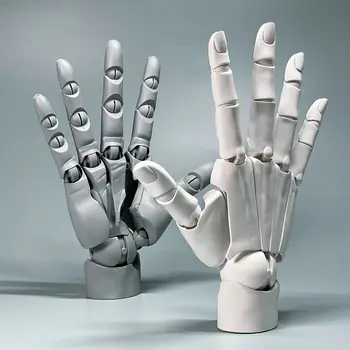 1:1 Artista Manichino a Forma di Mano Con Dita Posabile PVC Flessibile Modello a Mano Manichino Mobile Figura Decorazione della Scrivania dell'Home Office