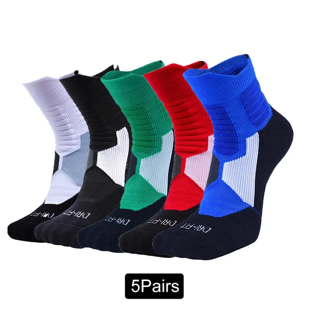 5Pairs Men's socks Breathable Socks women's Compression socks Basketball Socks Football Trekking Running Sport Socks Wintersocks 5 colors 5 pairs