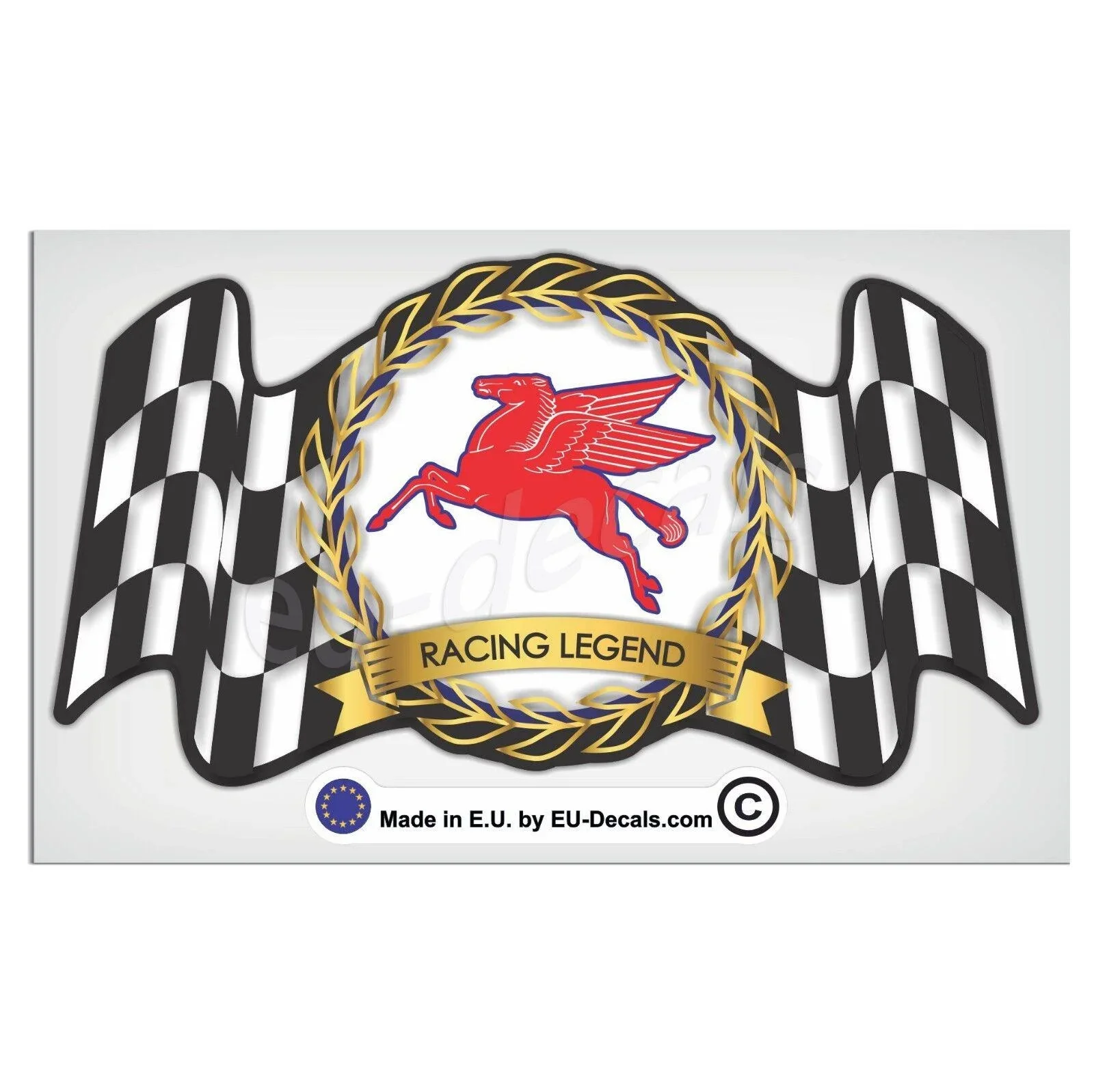 

For 150mm-5.9" Vintage Gulf Esso Texaco Isle of Man Castrol Mobilgas Racing Legend Laminated Decal Sticker mobil pegasus
