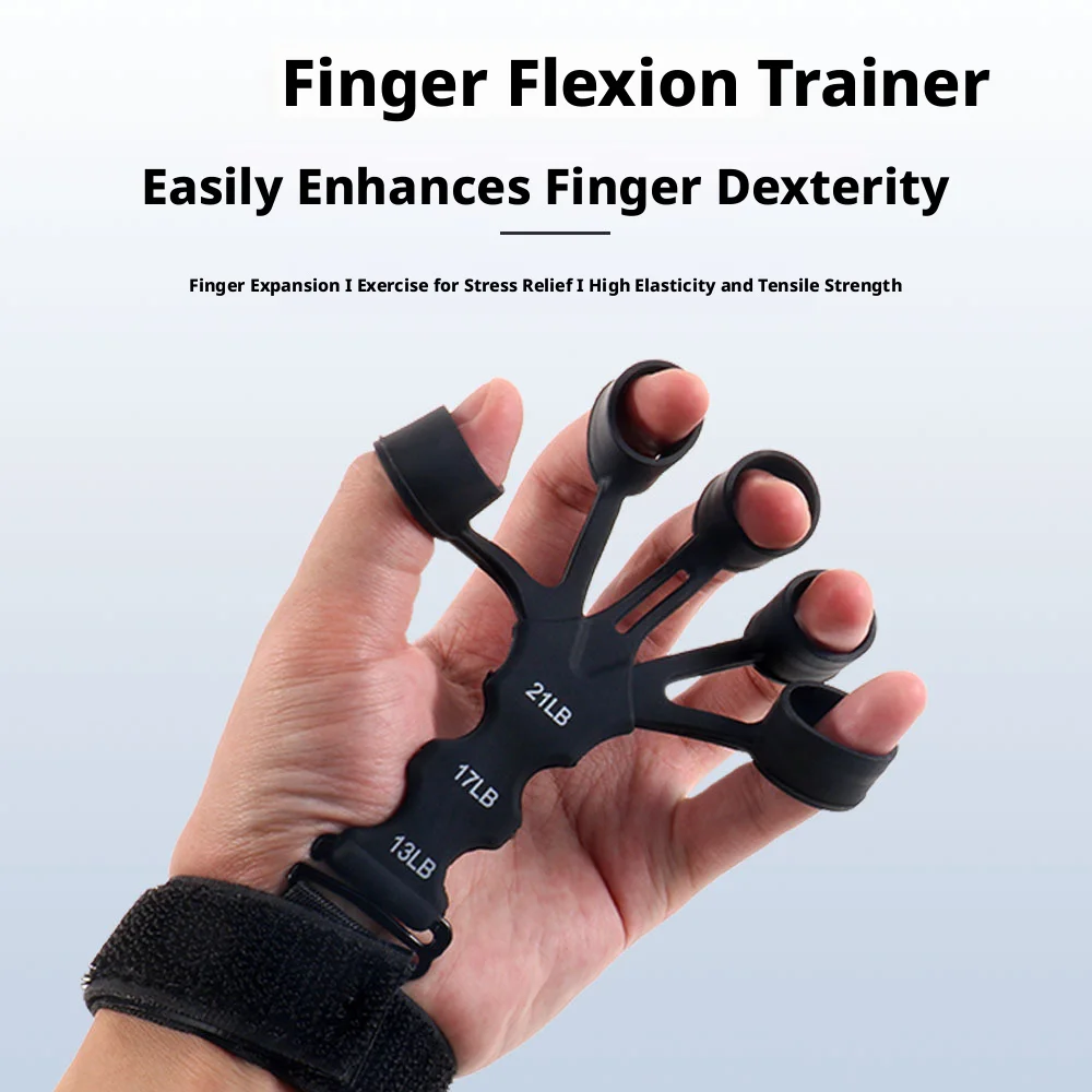 2026 NEW Finger Exerciser Hand Grip Strengthener Adjustable Silicone Forearm Wrist Trainer for Fitness Workouts Home Gym