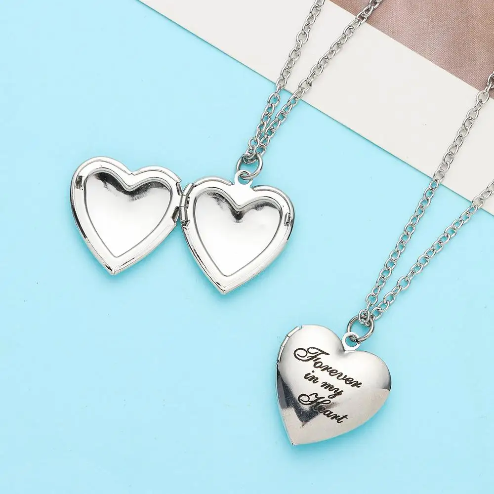 Heart Locket Pendant Necklace - Openable Heart Box Necklace For Women & Men, Valentine's Gift