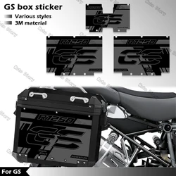 R1200GS R1250GS Adventure Motorcycle Aluminum Alloy Box Sticker Side Box Decal For BMW R 1200 1250 GS ADV 2004-2023 Triple Black