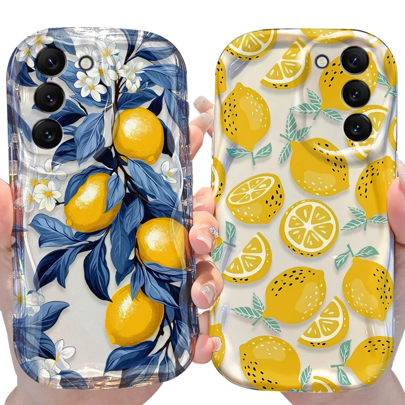Lemon Wave Vibrant Yellow Protective Phone Case