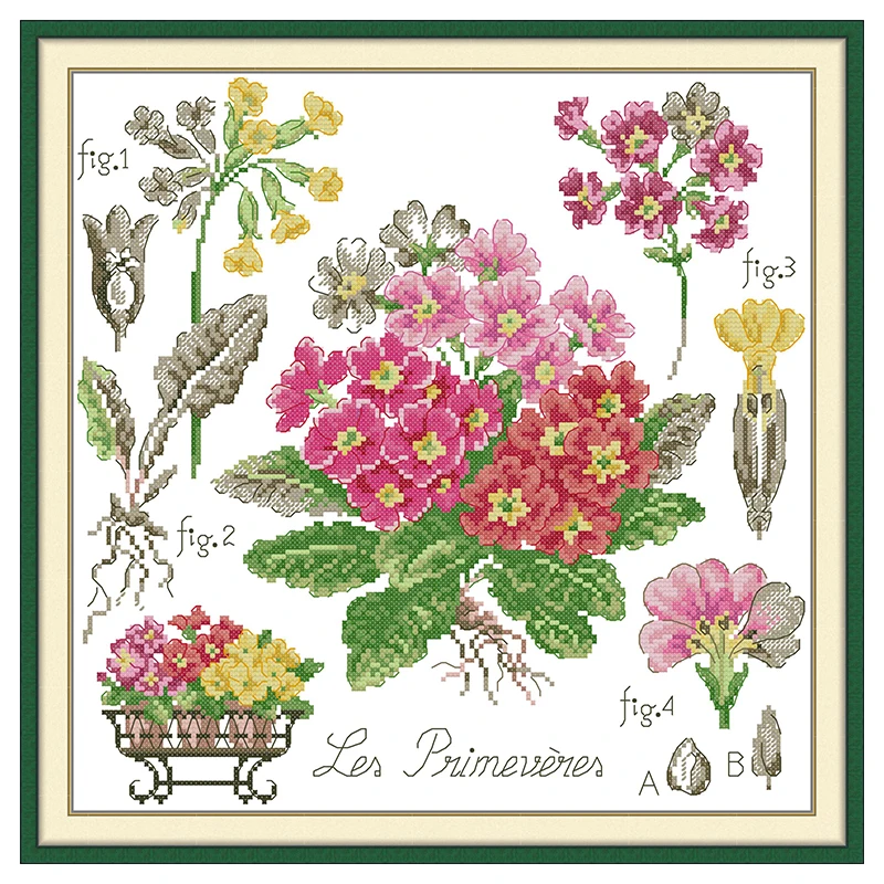 Primrose Sunflower Patterns DIY Cross Stitch Embroidery Kit